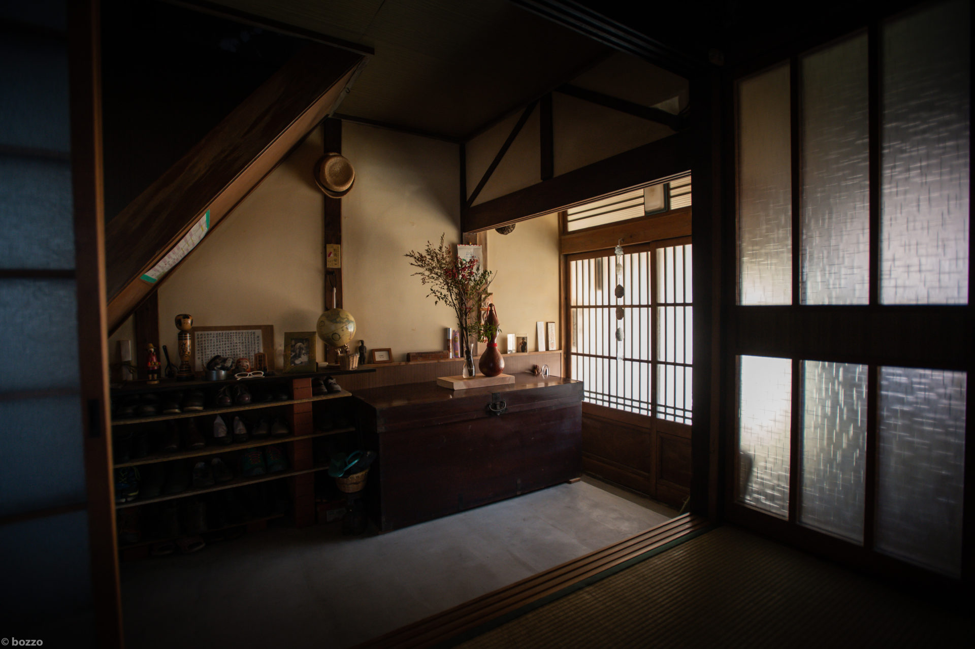 玄関のアクセントとなった長持